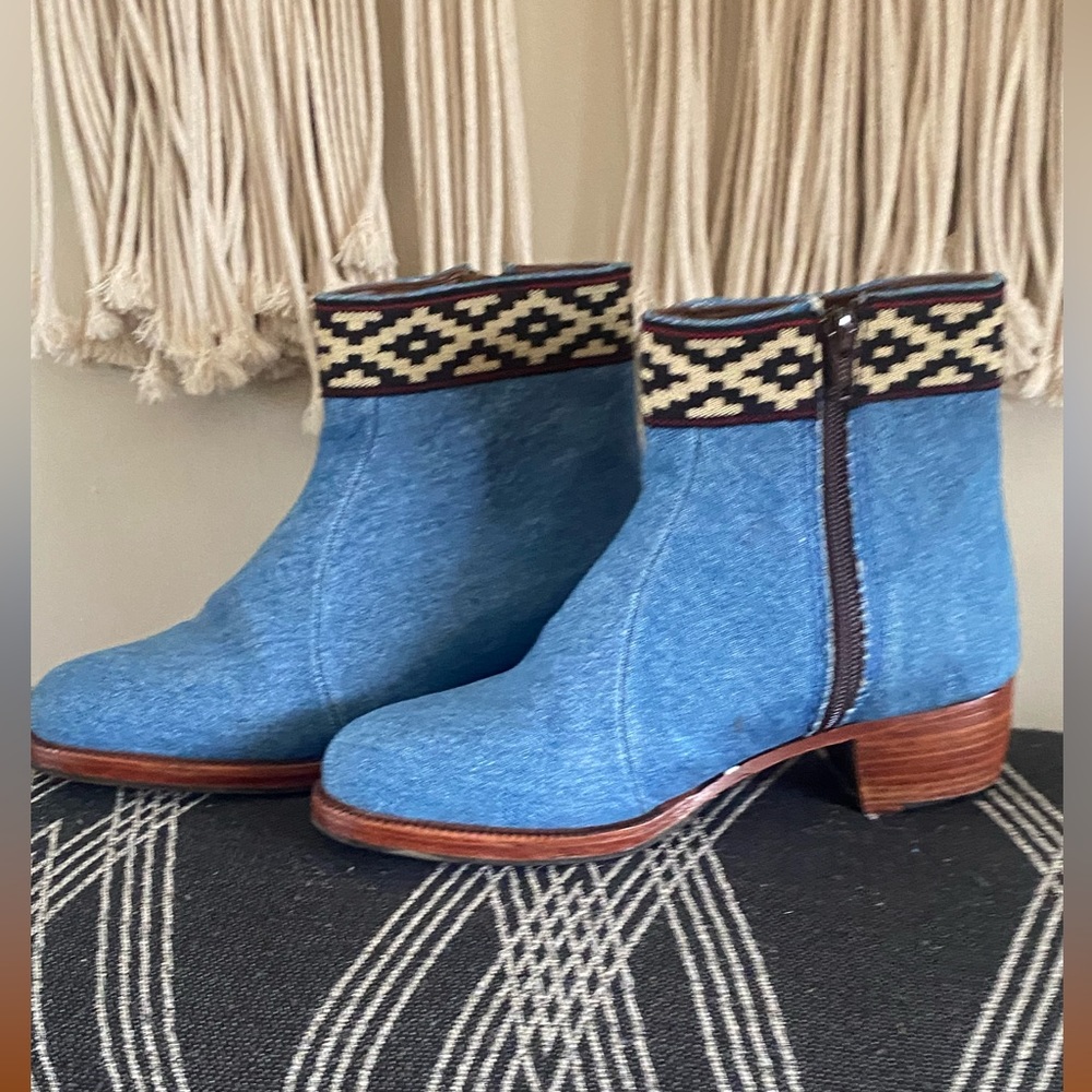 Febo denim boots 7.5 - Run small